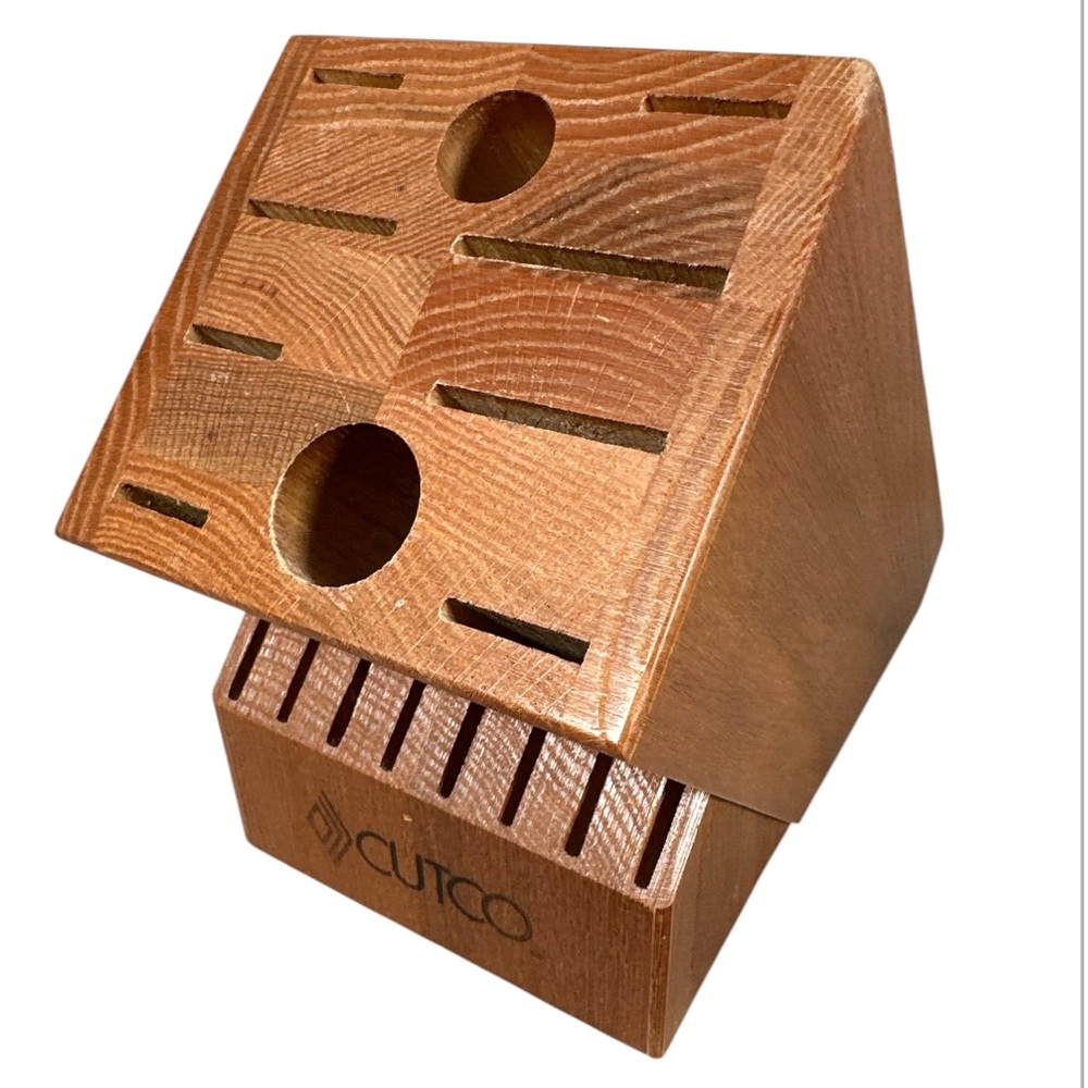 Cutco Knife Block Knives Holder Kitchen Wood Storage CUTCO Cutlery - Picture 2 of 7